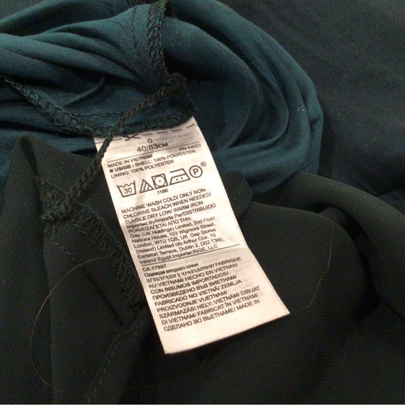 Banana Republic sleeveless dark green evening dress. size 0 - Picture 8 of 9